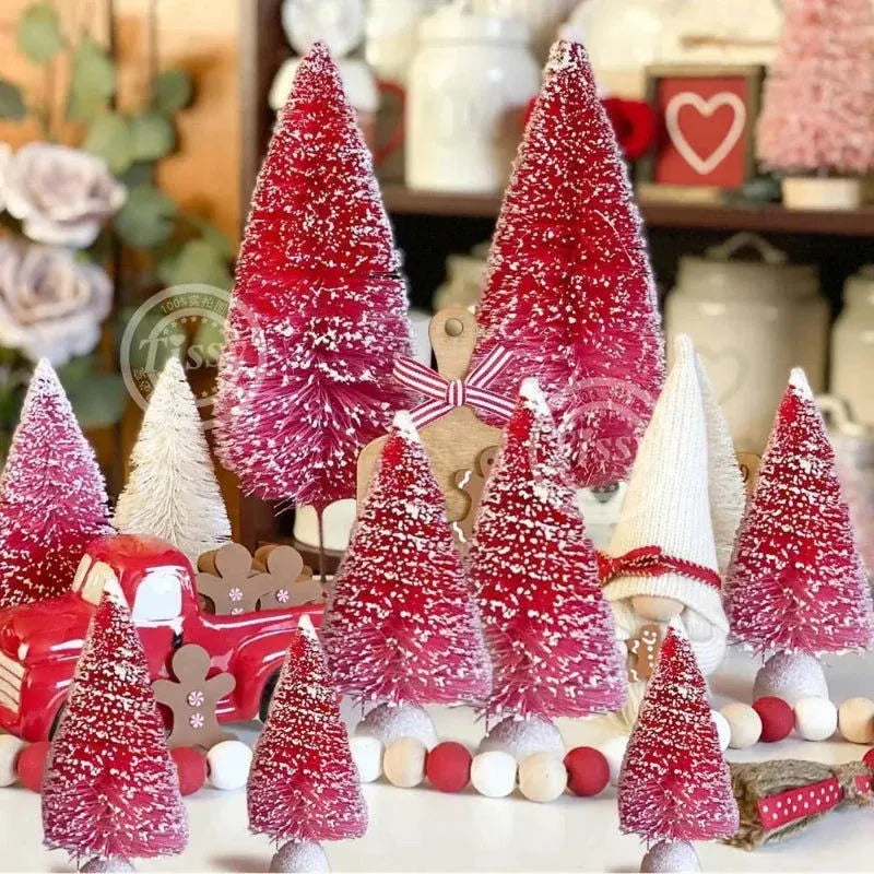 Conjunto Mini Árvores de Natal em Pinheiro para Decoração - Zinova