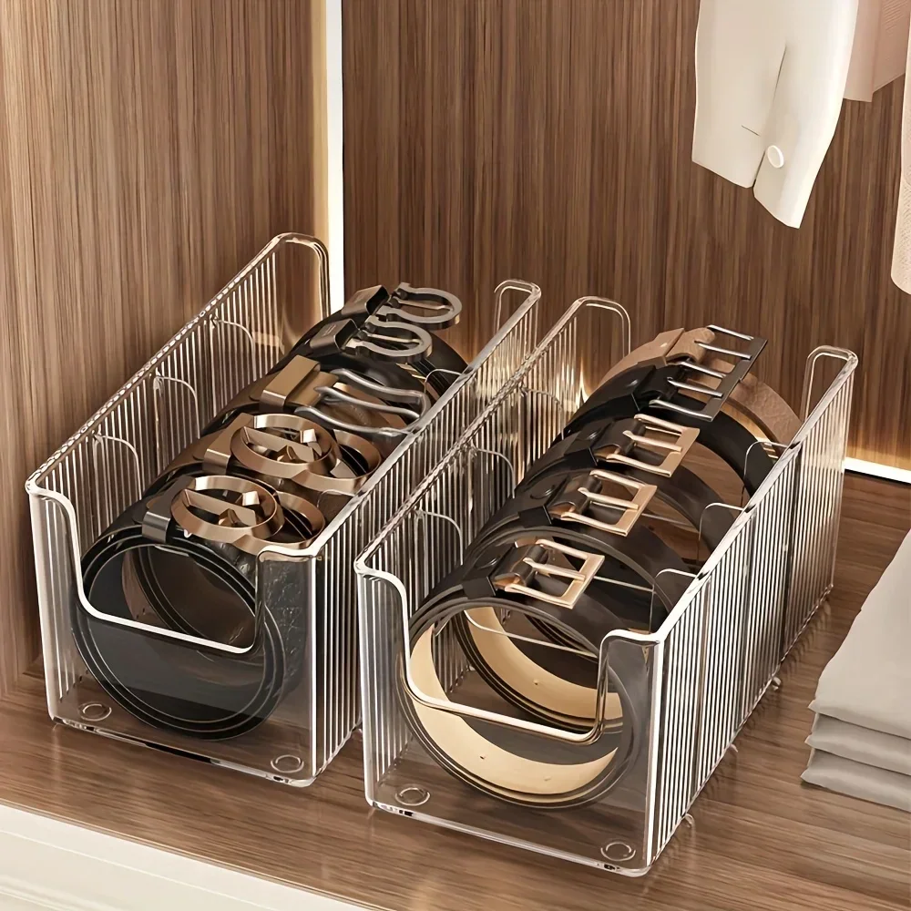 Organizador de Cintos Transparente Antipoeira - Zinova