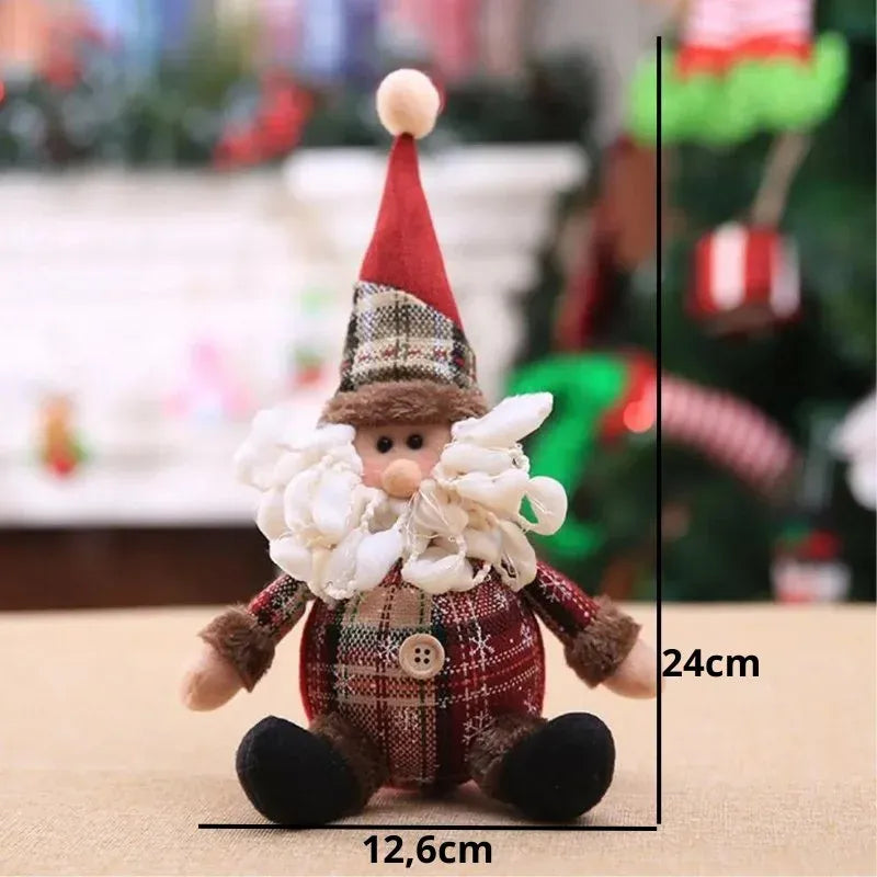 Bonecos de Natal de Pelúcia para Decoração Festiva - Zinova
