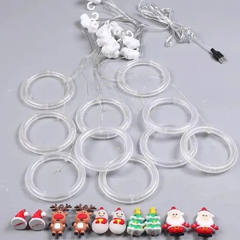 Cortina de Luzes LED para Decoração de Natal - Zinova