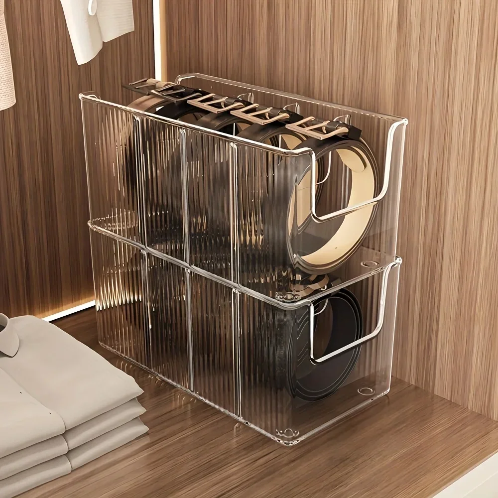 Organizador de Cintos Transparente Antipoeira - Zinova