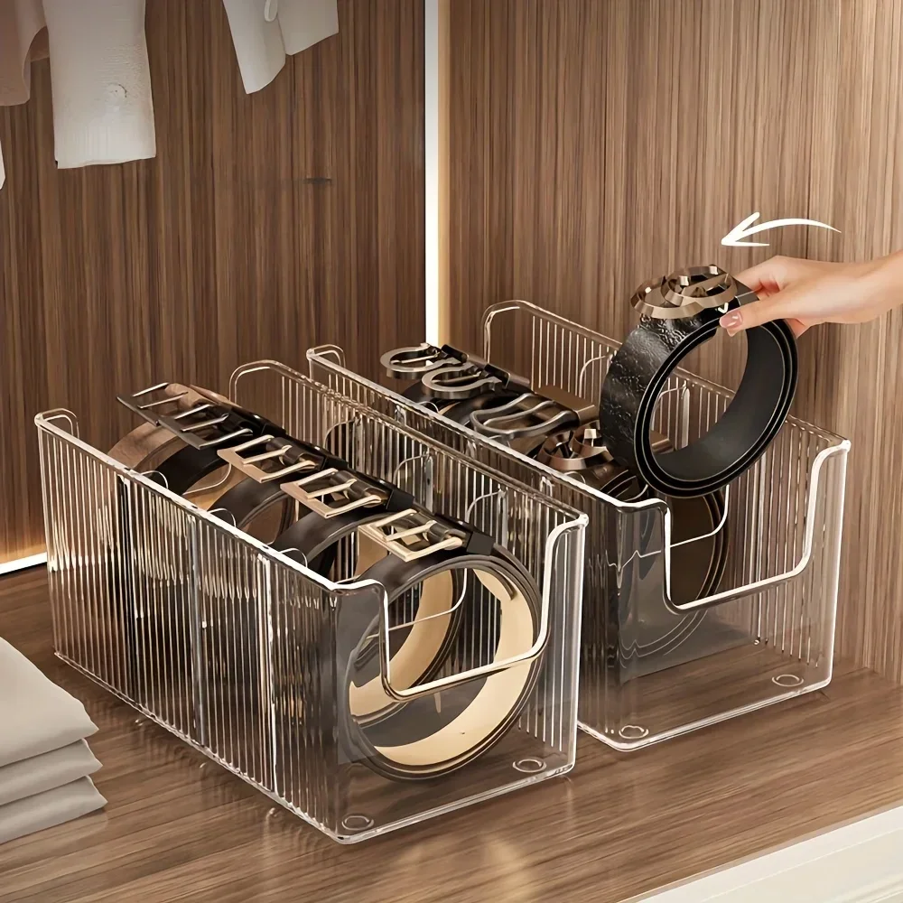 Organizador de Cintos Transparente Antipoeira - Zinova