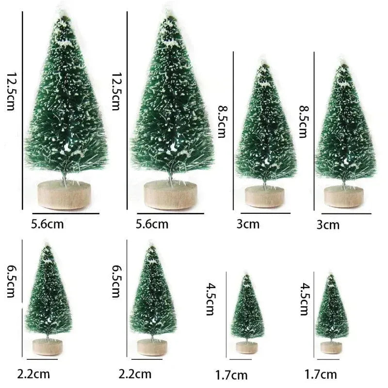 Conjunto Mini Árvores de Natal em Pinheiro para Decoração - Zinova