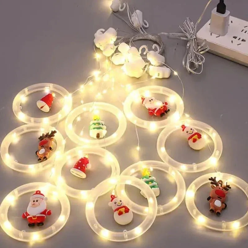 Cortina de Luzes LED para Decoração de Natal - Zinova