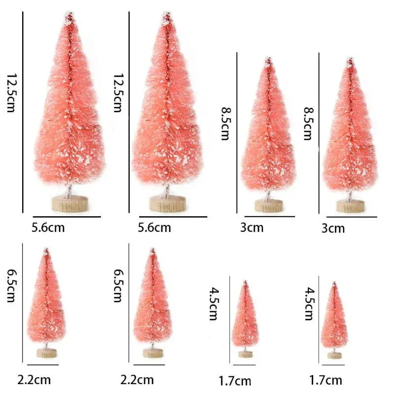 Conjunto Mini Árvores de Natal em Pinheiro para Decoração - Zinova
