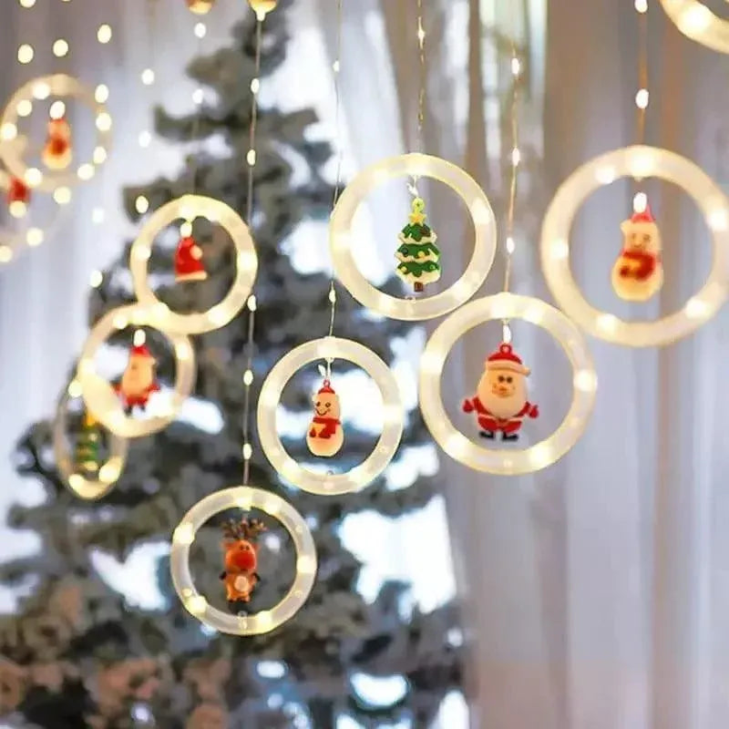 Cortina de Luzes LED para Decoração de Natal - Zinova