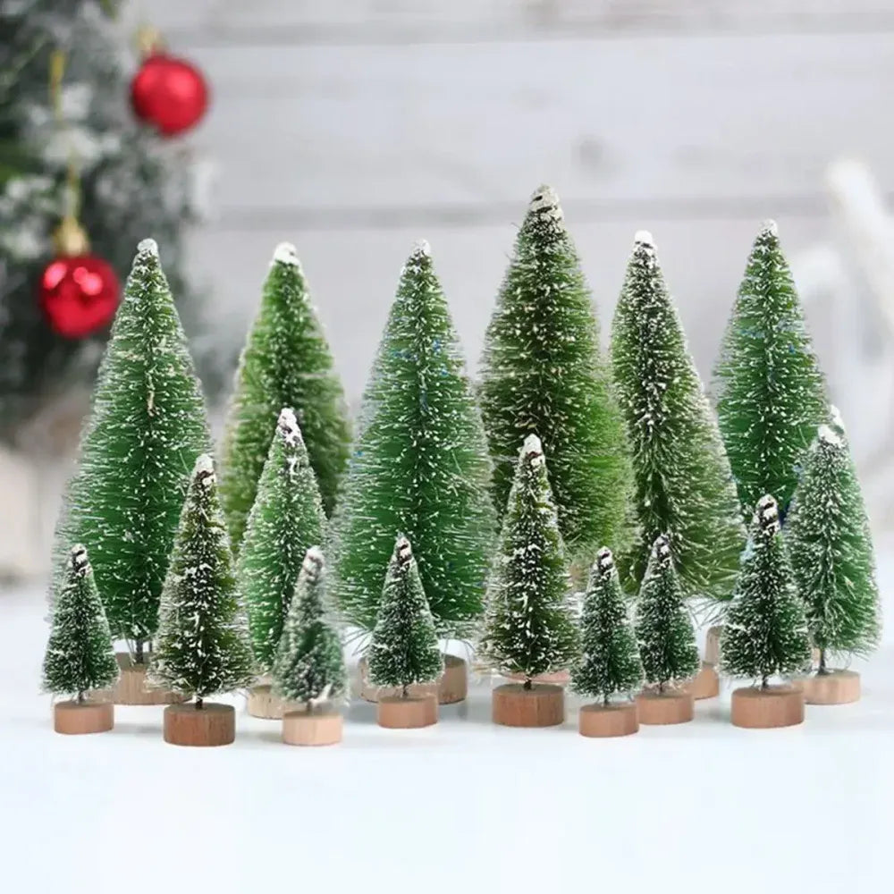 Conjunto Mini Árvores de Natal em Pinheiro para Decoração - Zinova