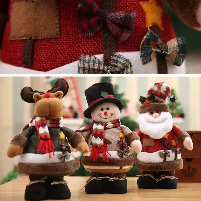 Bonecos de Natal de Pelúcia para Decoração Festiva - Zinova
